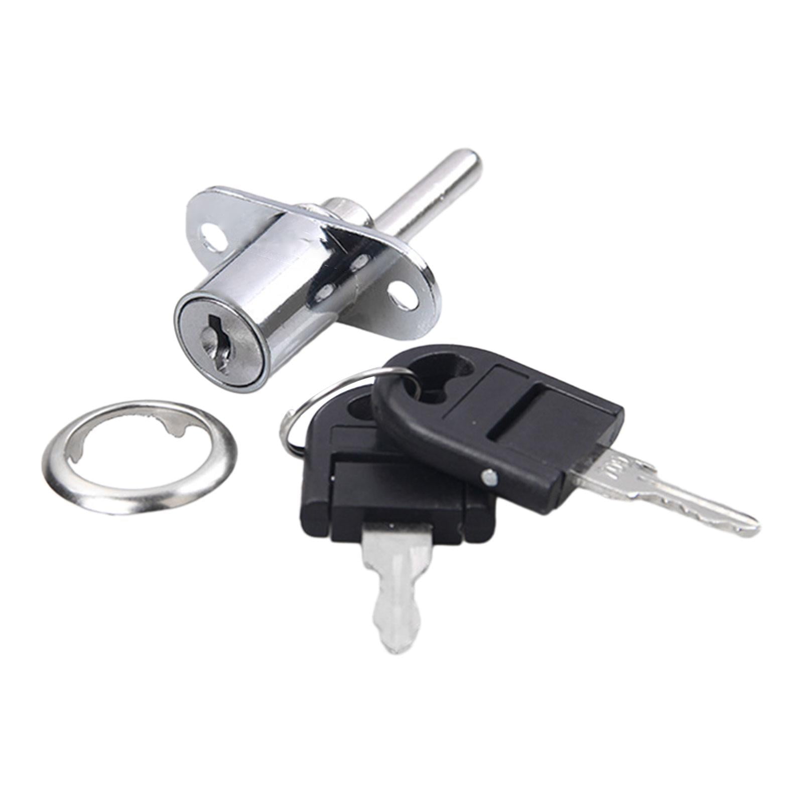 Push Plunger Lock Triple Drawer Lock with Keys File Lock Zinc Alloy Plunger Lock