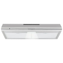 Under Cabinet Range Hood 30 Inch, 100 CFM Stainless Steel Ducted/Ductless Kitchen Exhaust Vent Hood with 3 Speeds Setting & Led Lights, Low Noise & Easy Installation