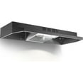 thumbnail image 1 of Under Cabinet Range Hood 36 inch, Ducted/Ductless Vent Hood with 2 Speeds Fan, Black Range Hood with Rocker Button Control, Kitchen Hood 280CFM, Bright LED Light, 1 of 7