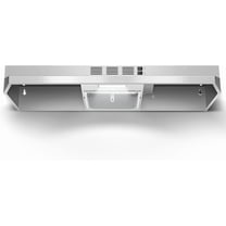 Under Cabinet Range Hood 36 inch, Ducted/Ductless Vent Hood with 2 Speeds Fan, Black Range Hood with Rocker Button Control, Kitchen Hood 280CFM, Bright LED Light