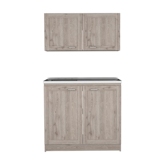 Cabinet Set Zeus, kitchen, Light Gray