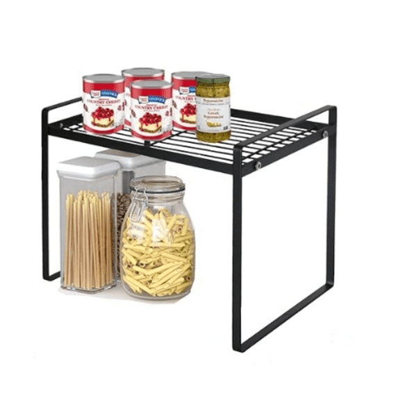 Cabinet Shelf, 13" Kitchen Counter Shelf, Metal Wire Stackable Cupboard Rack, Space Saving Countertop Orgainzer and Storage Rack Shelves for Kitchen Pantry Bathroom