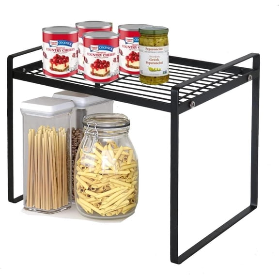 Cabinet Shelf, 13" Kitchen Counter Shelf, Metal Wire Stackable Cupboard Spice Ra
