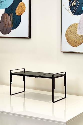 Cabinet Shelf Expandable Height Adjustable Shelf Organizer Riser for ...