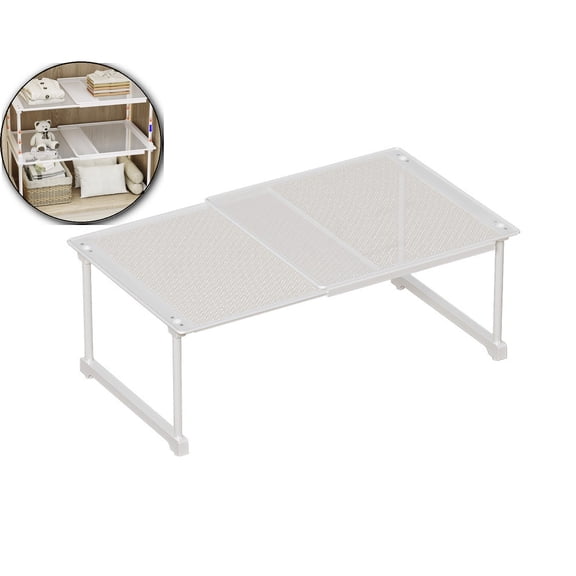 Cabinet Shelf Expandable Organizer Riser Rack for Kitchen Pantry Cupboard Under Sink Countertop Home Organization Extra Storage Space Saver Heavy Duty Metal Edgeless Design