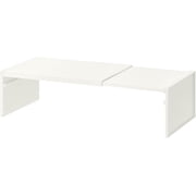 Cabinet Shelf Expandable Organizer Riser Storage Space Saver Stackable for Kitchen Pantry Cupboard Under Sink Countertop White Counter White