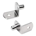 thumbnail image 1 of Cabinet Shelf Pegs,L-Shaped Clips,Metal Shelf Pins,L-Shaped Cabinet Support Pins Bracket Style Clips,Shelf Pins,For Bookcase Kitchen Closet Shelves Holders,1 Pc,Silver, 1 of 7