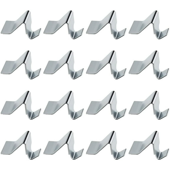 Cabinet Shelf S-Clip,18 Pack Metal Shelving Brackets Clips,Heavy Duty Door Partition Clip,Filing Cabinet Shelf Accessory,Bookshelf Support Pegs,Removable Shelving Holders,Silver