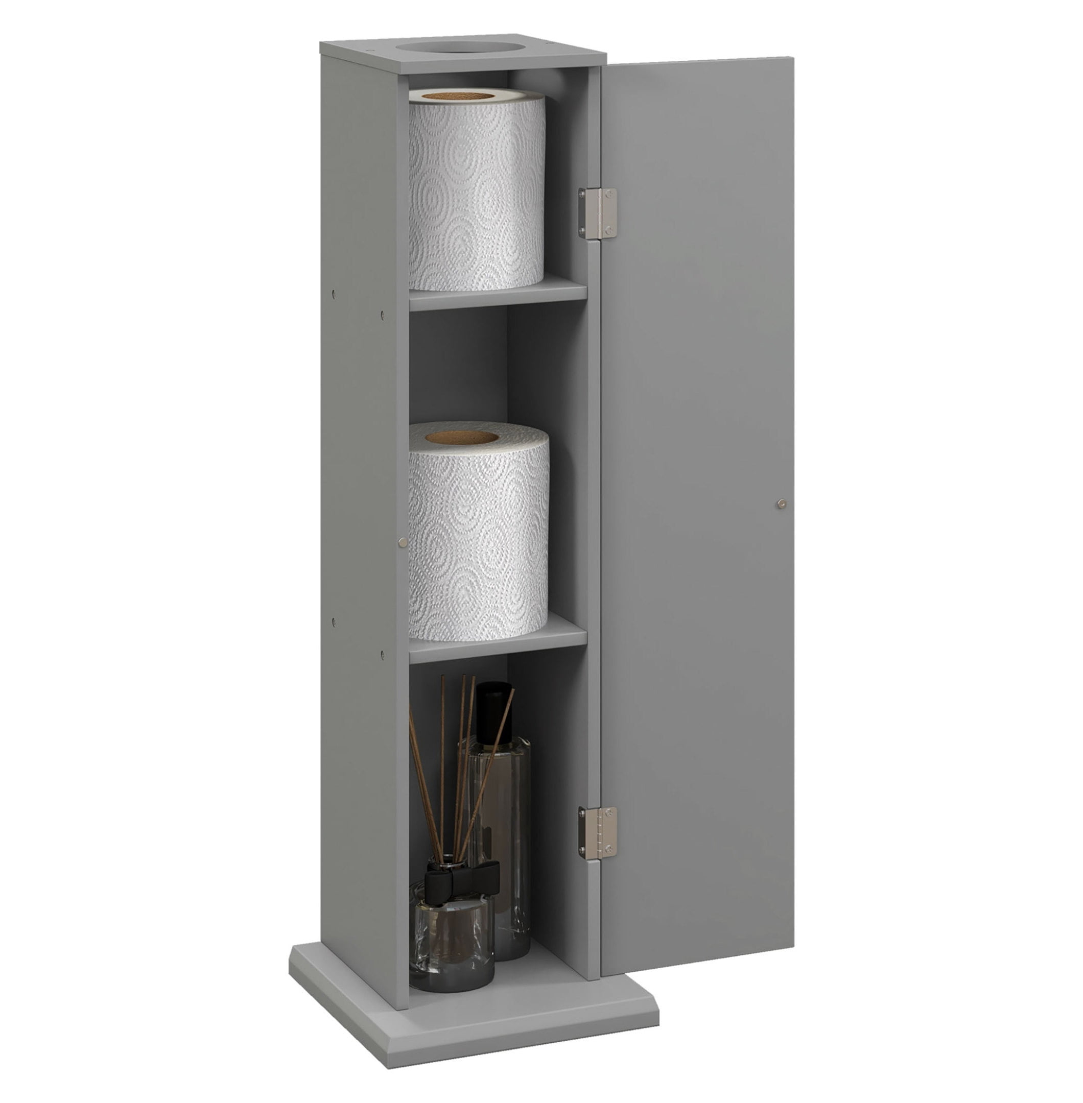 Cabinet, Small Bathroom Corner Floor Cabinet with Doors and Shelves ...