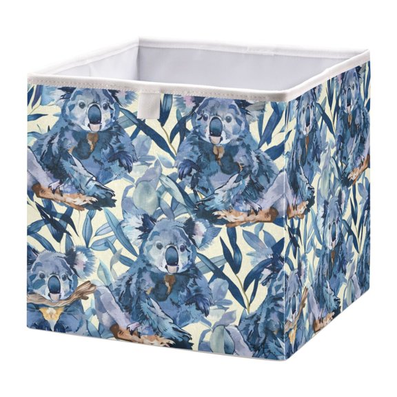 Cabinet Storage Basket 11.02x11.02x11.02 Inches Storage Box Foldable, Storable and Easy to Assemble ，Open Home Storage Bins ，Closet Storage Bins Blue Raccoon