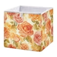 thumbnail image 1 of Cabinet Storage Basket 11.02x11.02x11.02 Inches Storage Box Foldable, Storable and Easy to Assemble ，Open Home Storage Bins ，Closet Storage Bins Cartoon Orange Roses Seamless, 1 of 8