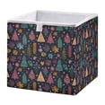 thumbnail image 1 of Cabinet Storage Basket 11.02x11.02x11.02 Inches Storage Box Foldable, Storable and Easy to Assemble ，Open Home Storage Bins ，Closet Storage Bins Colorful Christmas Trees, 1 of 8