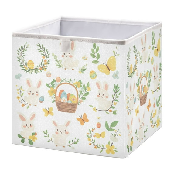 Cabinet Storage Basket 11.02x11.02x11.02 Inches Storage Box Foldable, Storable and Easy to Assemble ,Open Home Storage Bins ,Closet Storage Bins Easter Element
