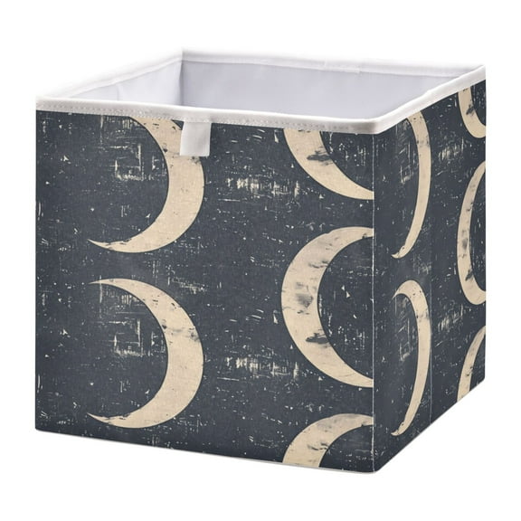 Cabinet Storage Basket 11.02x11.02x11.02 Inches Storage Box Foldable, Storable and Easy to Assemble ,Open Home Storage Bins ,Closet Storage Bins Gray Moon