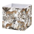 thumbnail image 1 of Cabinet Storage Basket 11.02x11.02x11.02 Inches Storage Box Foldable, Storable and Easy to Assemble ，Open Home Storage Bins ，Closet Storage Bins Leopards, 1 of 8