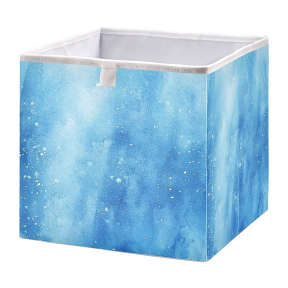 Cabinet Storage Basket 11.02x11.02x11.02 Inches Storage Box Foldable, Storable and Easy to Assemble ，Open Home Storage Bins ，Closet Storage Bins Light Blue