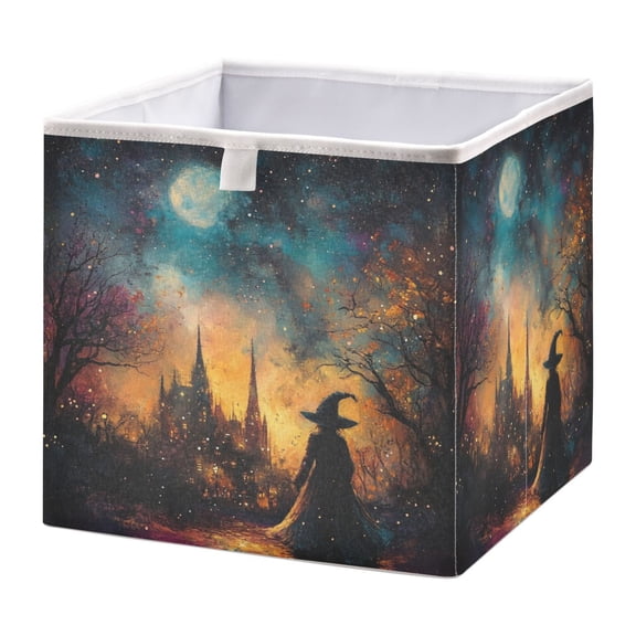 Cabinet Storage Basket 11.02x11.02x11.02 Inches Storage Box Foldable, Storable and Easy to Assemble ,Open Home Storage Bins ,Closet Storage Bins Magic Witch