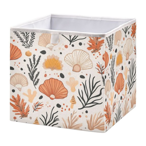 Cabinet Storage Basket 15.75x10.63x6.96 Inches Storage Box Foldable, Storable and Easy to Assemble ,Open Home Storage Bins ,Closet Storage Bins Beautiful Shells Of Colour