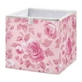 thumbnail image 1 of Cabinet Storage Basket 15.75x10.63x6.96 Inches Storage Box Foldable, Storable and Easy to Assemble ，Open Home Storage Bins ，Closet Storage Bins Charming Pink Roses, 1 of 8
