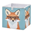 thumbnail image 1 of Cabinet Storage Basket 15.75x10.63x6.96 Inches Storage Box Foldable, Storable and Easy to Assemble ，Open Home Storage Bins ，Closet Storage Bins Cute Fox with Glasses, 1 of 8