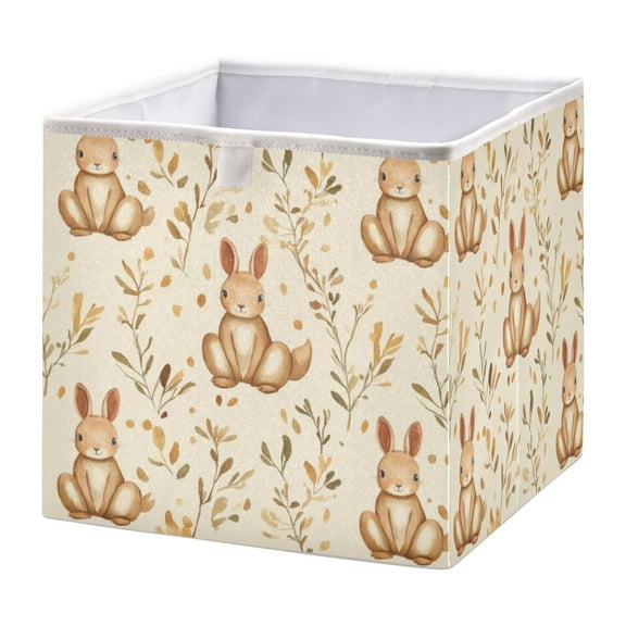 Cabinet Storage Basket 15.75x10.63x6.96 Inches Storage Box Foldable, Storable and Easy to Assemble ,Open Home Storage Bins ,Closet Storage Bins Cute Kangaroo