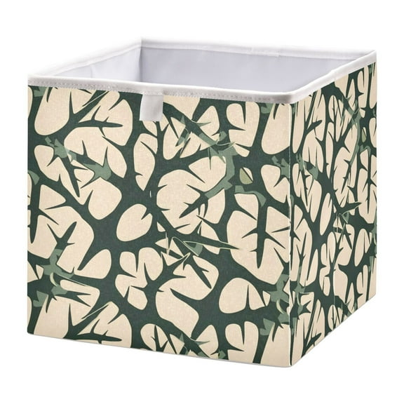 Cabinet Storage Basket 15.75x10.63x6.96 Inches Storage Box Foldable, Storable and Easy to Assemble ,Open Home Storage Bins ,Closet Storage Bins Dark Green Briar