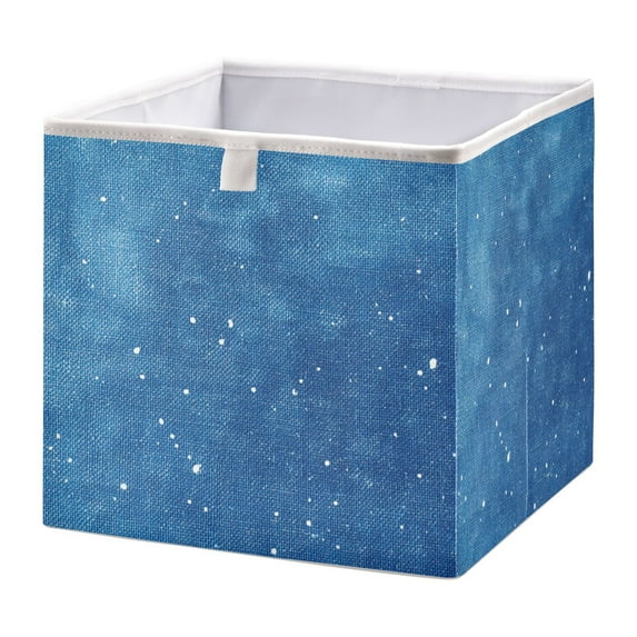 Cabinet Storage Basket 15.75x10.63x6.96 Inches Storage Box Foldable, Storable and Easy to Assemble ,Open Home Storage Bins ,Closet Storage Bins Pretty Blue
