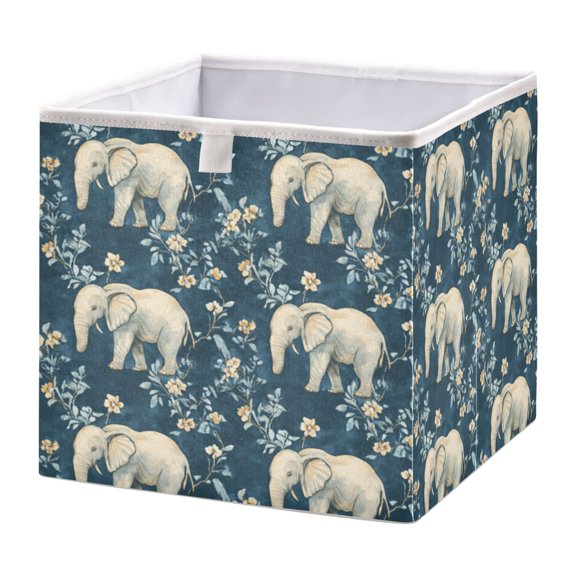 Cabinet Storage Basket 15.75x10.63x6.96 Inches Storage Box Foldable, Storable and Easy to Assemble ,Open Home Storage Bins ,Closet Storage Bins Pretty Elephant