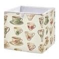thumbnail image 1 of Cabinet Storage Basket 15.75x10.63x6.96 Inches Storage Box Foldable, Storable and Easy to Assemble ，Open Home Storage Bins ，Closet Storage Bins Rose Tea Cup, 1 of 8