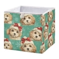thumbnail image 1 of Cabinet Storage Basket 15.75x10.63x6.96 Inches Storage Box Foldable, Storable and Easy to Assemble ，Open Home Storage Bins ，Closet Storage Bins Warm Christmas Dog, 1 of 8