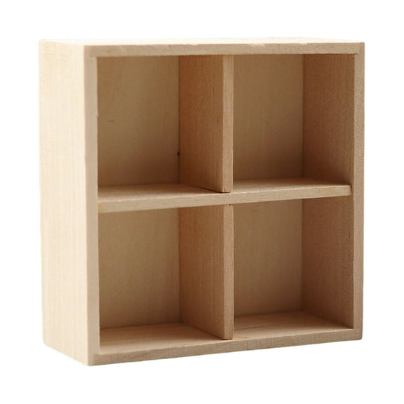 Cabinet Toy Figure Display Shelf Model Realistic Vintage Realistic Doll House Pretend Girls Gift Realistic Cabinet