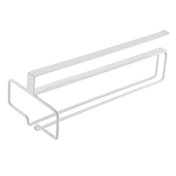 Under Cabinet Wine Glass Rack, Inverted Stemware Hanger, Wall Mount Draining Storage Shelf, Metal Glass Organizer for Kitchen, Bar and Home Decor, Space Saving Tableware Storage Accessory,White