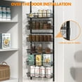 door organizer, hanging basket seasoning rack, 6 room door rack