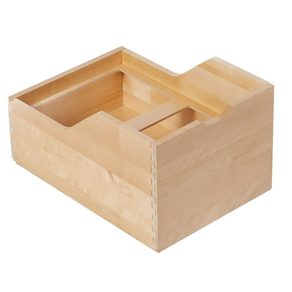 CabinetRTA Bottom Mount Soft Close Sliding Pull-Out Trash Can Wooden Drawer for Kitchen Cabinet (Without Trash Bins)