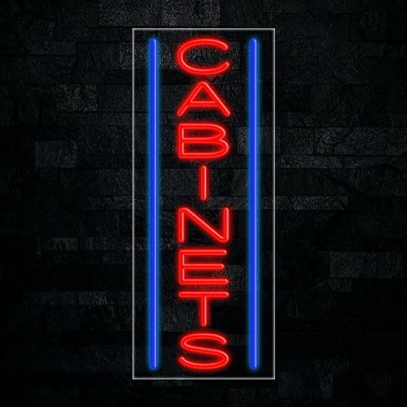 Cabinets LED Neon Sign 12"L x 30"H #31528