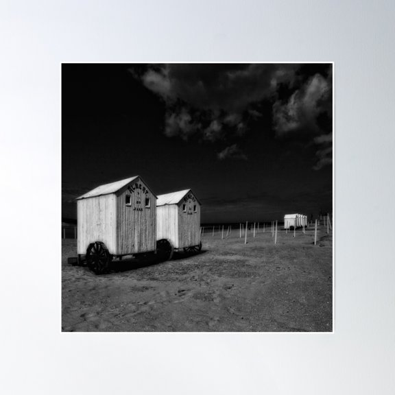 Cabins In The Shadow Of Fall Poster Wall Art, Modern Wall Decor, 16x16 UNFRAMED