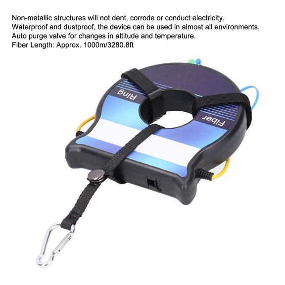 Cabl 3280.8ft Single Mode OTDR Cable Box with SC/ Connectors, Waterproof ABS Case for Fiber Optic Testing