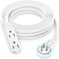 Cable 20 Ft 360° Rotating Flat Plug Extension Cord/Wire, 16 AWG Multi 3