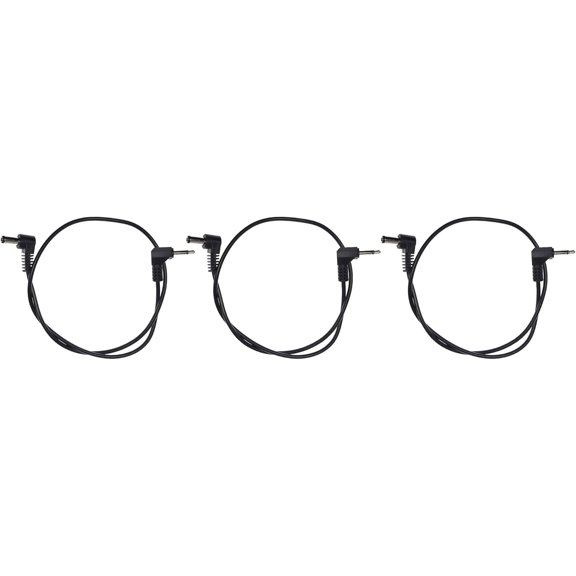 Cable 3.5mm Mini Plug Positive Tip Right-Right 18" 3 Pack Bundle