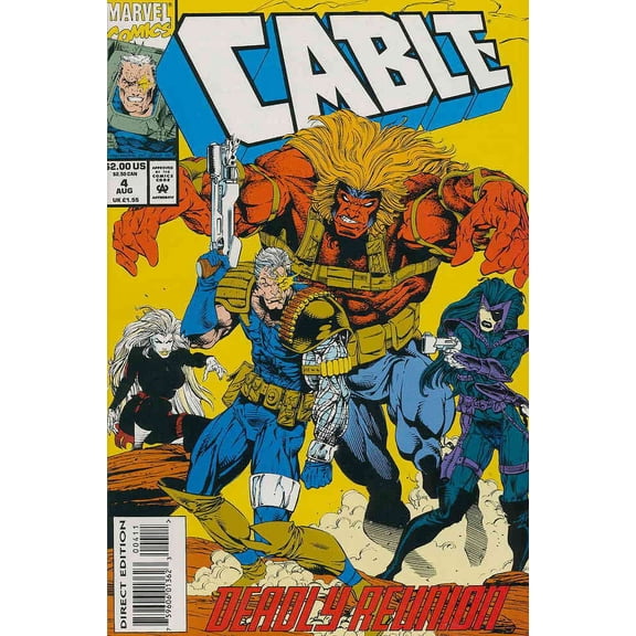 Cable #4 (with card) VF ; Marvel Comic Book