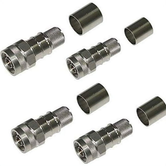 Cable Assemblies Now | Times Microwave EZ-600-NMH-X | N Male 4 Pc Crimp Connector for LMR-600 Cables