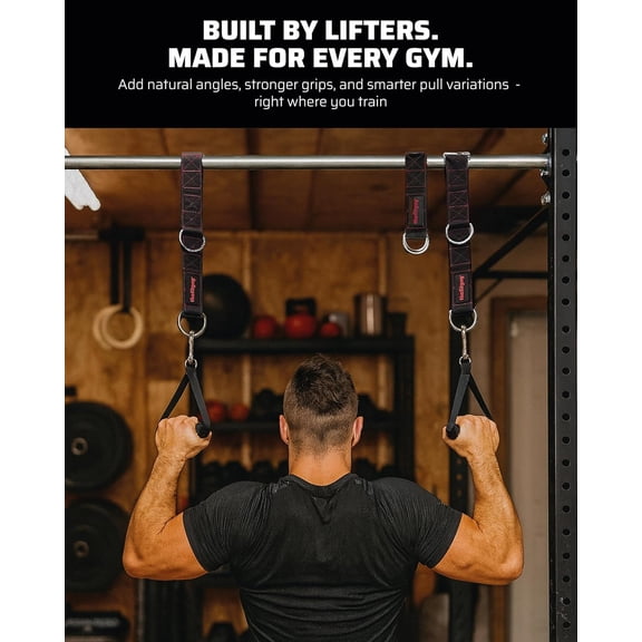 Cable Attachment Extension Straps (Pair) Heavy-Duty Adjustable Gym Attachments for Cable & Pulley Machines, Bars & Handles 5 Lengths, Add New Grip Variations & Exercises