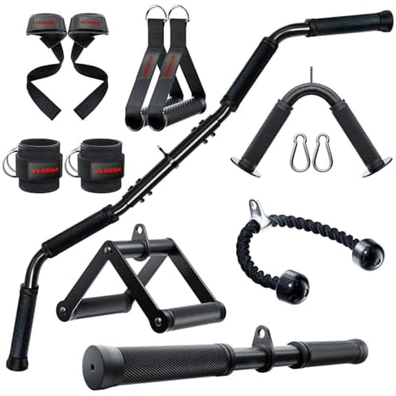 Cable Attachments for Gym,Cable Machine Accessories for Home Gym, Triceps Pull Down Attachment, LAT Pull Down Attachment Weight Fitness$$Sport & Recreation Other