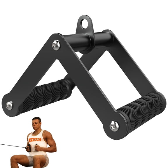 Cable Attachments for Gym, Non-Slip V Bar Attachment for Home Gym Equipment, T Bar Row Attachment for Back Training, LAT Pulldown Attachments and Cable Machine Attachment