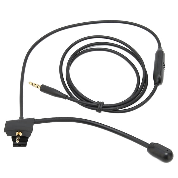 Cable Boom Microphone Noise Reduction Microphone Audio Cable with Mute Control for QC35 QC35 II Gaming Headsets