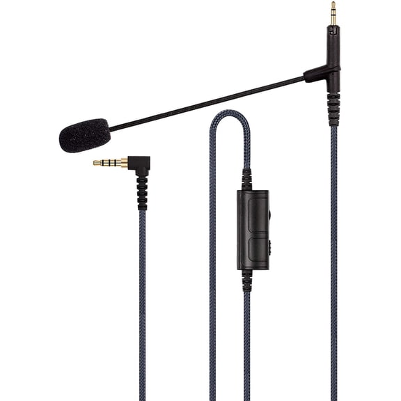 Cable Boom Microphone - Volume Control for PlayStation PS4 or Xbox One Controller, PC - Boompro Gaming Mic Compatible with Audio Technica ATH-M50x, ATH-M40x, ATH-M70x Headphones 150CM