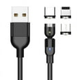 thumbnail image 1 of Cable, BoxWave [Universal MagnetoSnap AllCharge Cable] Magnet Charging Cable USB Type-C Micro USB for Smartphones and Tablets - Jet Black, 1 of 8