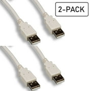 Cable Builders 6 USB A Male to A Male Cable, 2-PACK