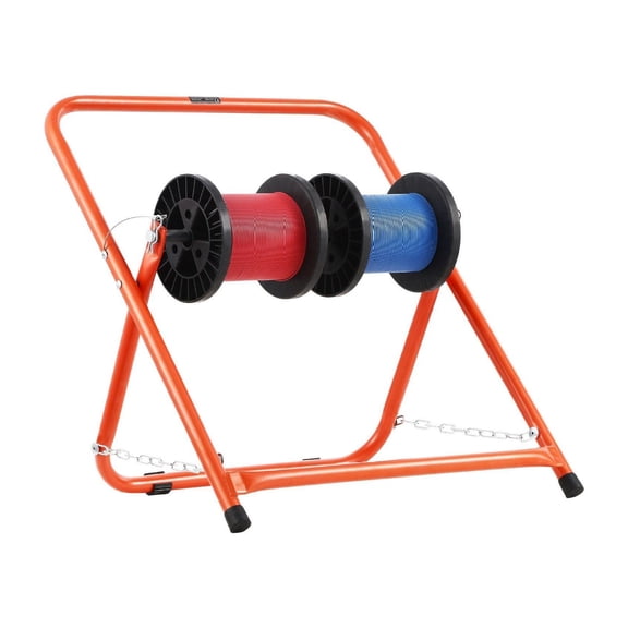 Cable Caddy - Heavy Duty Steel Wire Spool Holder - Portable Wire Dispenser for up to 20in Reels - 100lbs Capacity - Foldable Metal Pipe Rack for Electrical & Industrial Use