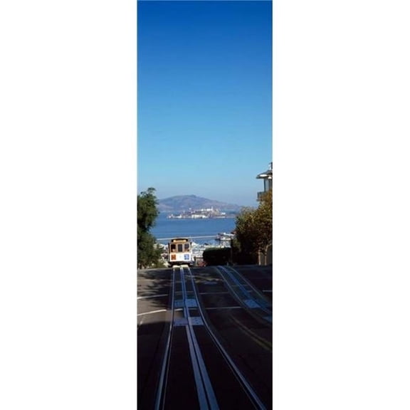 Cable Car Near Alcatraz Island San Francisco Bay Poster Print by , 12 x 37